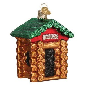 Old World Christmas 3.75 In Lincoln Logs 100Th Birthday Toy Tree Ornaments - 1 of 3