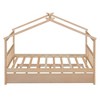 Twin Size Wooden House Bed with Twin Size Trundle for Kids or Teens Bedroom - 3 of 4