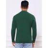 INSPIRE CHIC Men's Solid Color Quarter Zip Knitted Mock Neck Polo Sweater - 3 of 4