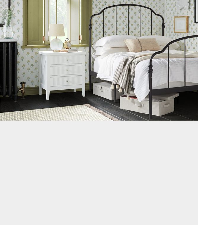 Small bedrooms, big dreams. Store extra linens & must-haves with under bed storage, narrow nightstands & so much more.