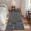 Modern Rainbow Striped Area Rug, Washable Stain-Resistant Non-Slip Throw Carpet for Living Room, Bedroom, Dining Room & Office - 3 of 4