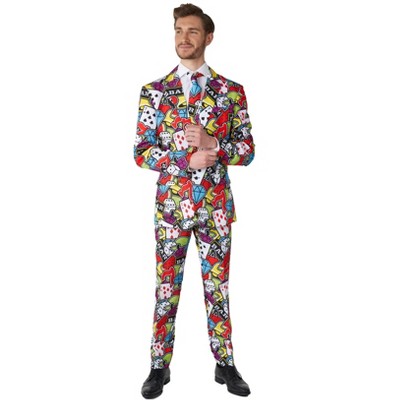 Suitmeister Men's Party Suit - Casino Icons - Multicolor - Size: S : Target