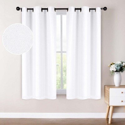 Modern Farmhouse Textured Room Darkening Semi-Blackout Curtains, Set of 2 by Blue Nile Mills