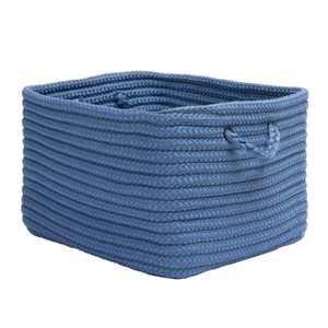 Colonial Mills Modern Farmhouse Home Basket, 14"x8"x10", Sapphire - 1 of 1