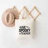 City Creek Prints One Spooky Teacher Canvas Tote Bag - 15x16 - Natural - 2 of 2