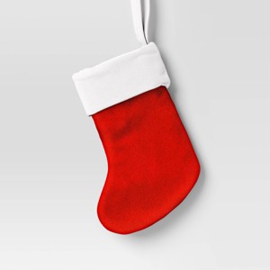 Christmas Velvet Mini Stocking Red Ornament - Wondershop™ - 1 of 3