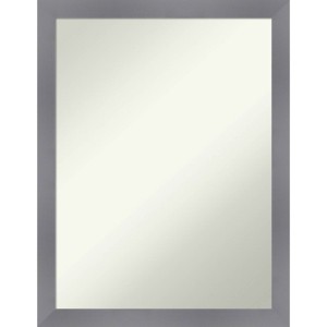 21"x27" Non-Beveled Edwin Wood Bathroom Wall Mirror Gray - Amanti Art - 1 of 4