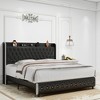 NicBex Full/Queen/King Upholstered Bed Frame with Star Galaxy Projector,Storage Tufted Wingback Headboard with USB Port,Music Speaker,Easy Assembly - 2 of 4