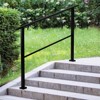 Metal Hand Rails for Outdoor Steps, Outdoor Handrail Stair Railing Kit, Exterior Hand Rails for Concrete Steps Porch Steps & Deck, Stair Rails - 2 of 4