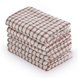 PiccoCasa Cotton Terry Small Kitchen Dish Cloth Cleaning Dish Rags 6 Pcs - 1 of 4