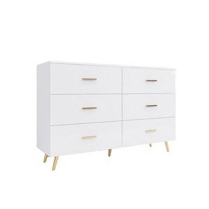 NicBex 47.20"L Metal Handles Modern Dresser for Bedroom with 6 Drawers - 1 of 4