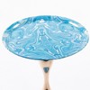 Lyngins Mermaid Tail Design Metal Side Table, Round End Table for Living Room, Modern Bedroom Nightstand, Small Side Table with Tray Top - 3 of 4