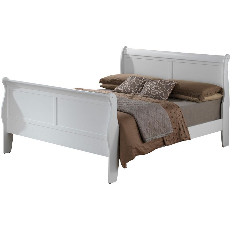 Passion Furniture Louis Philippe Queen Sleigh Bed with High Footboard, 2 of 4