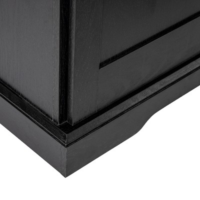 Black Farmhouse Freestanding Storage Cabinet with Adjustable Shelving