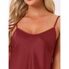 cheibear Women's Silky Satin Adjustable Straps Cami Top and Shorts Pajamas Sets - 4 of 4