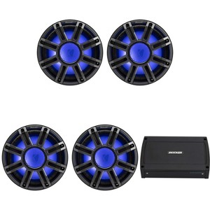 Kicker (4) 51MWF124 - MWF 12-Inch Premium Marine Subwoofer (free-air) 4-ohm & 48KXMA12002 Marine Amp Bundle - 1 of 4