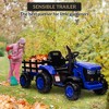 Kids Ride on Tractor with Remote Control, 12V Battery Powered Electric Tractor and 35W Dual Motors for Kids - 2 of 4