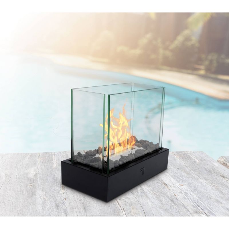Sharper Image Infinity Outdoor Tabletop Fireplace Black, 5 of 7