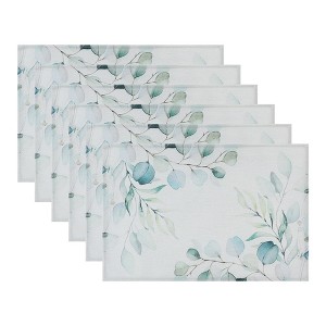 REGALWOVEN Linen Indoor Outdoor Washable Kitchen Placemats 18" x 12 " 6 Pcs - 1 of 4