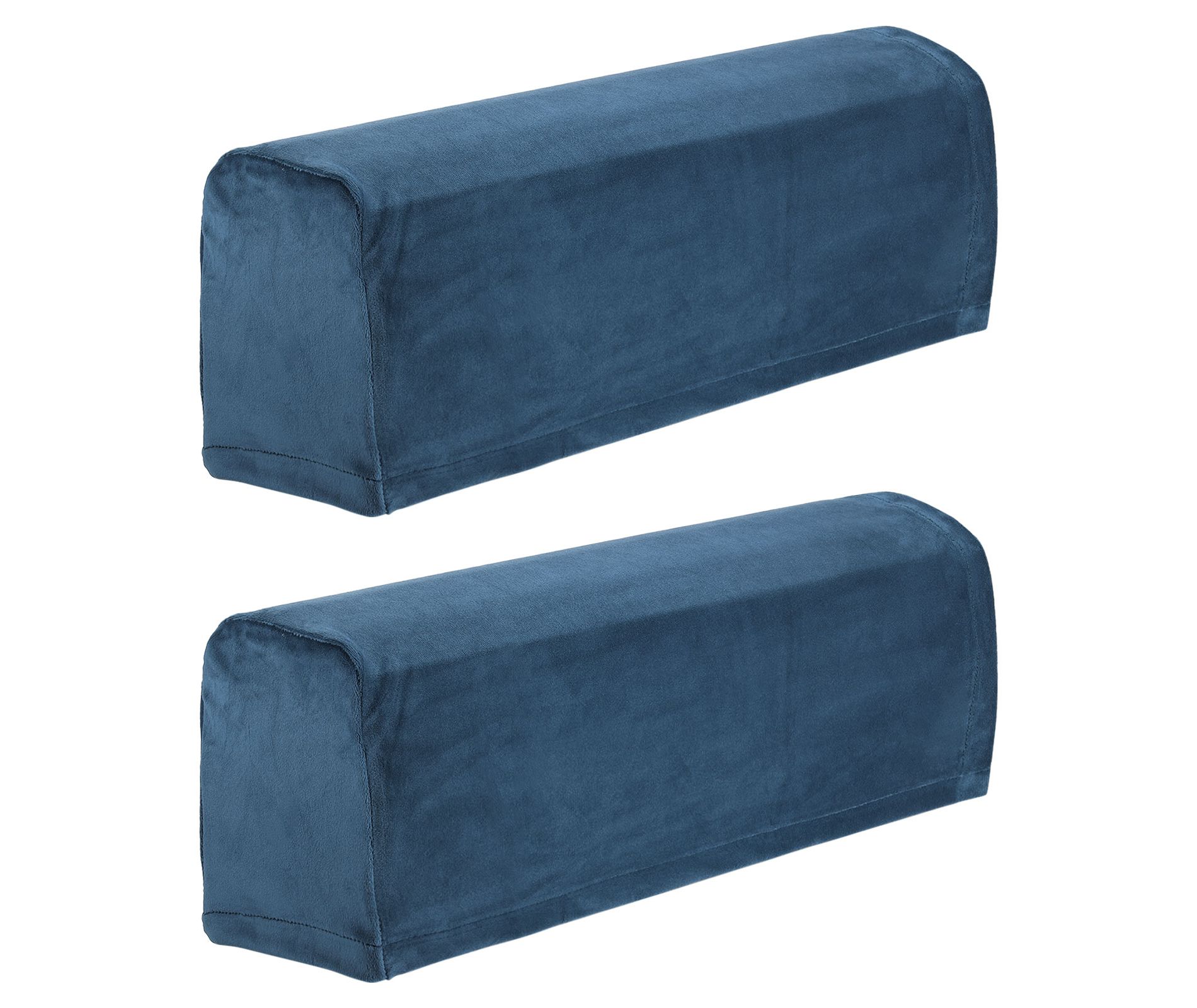 Unique Bargains Stretch Soft Polyester Fiber Sofa Couch Armchair Slipcovers 2 Pcs Navy Blue