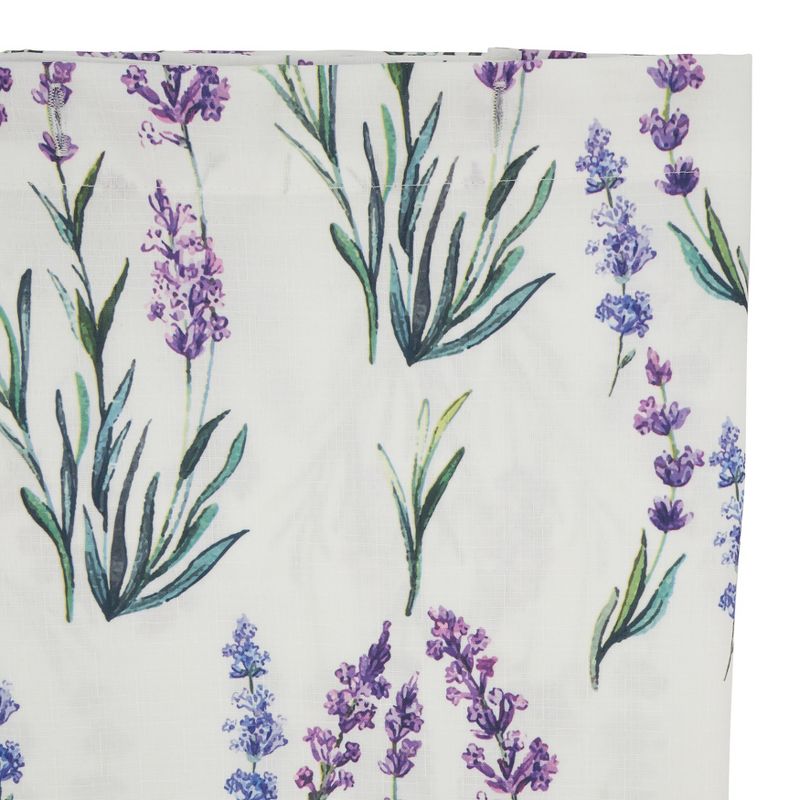 Saro Lifestyle Long Shower Curtain With Lavender Design, 3 of 4