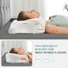 PAGED 23.6" Neck Pillow, Ergonomic Memory Foam Bed Pillow with Removable Cover for Back, Stomach or Side Sleepers, Cervical Pain Relief - 3 of 4