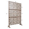 CAVINAS Patio Decorative Screen Metal Fence Privacy Screen with Hollow Geometric Pattern for Outside and Garden, 76" H×48" W - 4 of 4