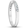 Pompeii3 .25 Ct Diamond Wedding Ring Stackable V Shape Tapered Band 14k White Gold - 2 of 4