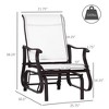 Outdoor Glider Chair, Gliders for Outside Patio with Steel Frame and Mesh Fabric for Backyard, Garden, and Porch - 3 of 4