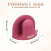 Unique Bargains Heat Resistant Mini Silicone Oven Mitts for Air Fryer Kitchen Cooking 2 Pcs - 2 of 4