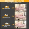Lycvki 78.7" Multi-Functional Foldable Sofa Bed 3-in-1,Teddy Fabric Foam-Filled - 3 of 4