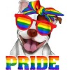 Adult Design By Humans Pit Bull Rainbow Pride Dog By Luckyst T-Shirt - image 2 of 2