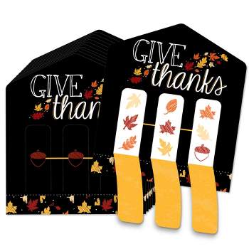 Big Dot of Happiness Give Thanks - Thanksgiving Party Game Pickle Cards - Pull Tabs 3-in-a-Row - Set of 12