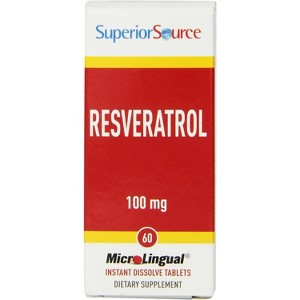 Superior Source Resveratrol 100 mg, Quick Dissolve MicroLingual Tablets, 60 Ct - 1 of 4
