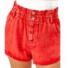 Women's The Roxi Shorts: Paper Bag Soft Denim Shorts - day + moon - 4 of 4