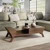 24/7 Shop At Home Kathryne Modern Flip-down Cabinet Coffee Table: Mid-Century, Hidden Storage - 4 of 4