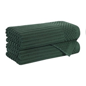 Modern Ribbed Cotton  Assorted Towel Set by Blue Nile Mills - 1 of 4