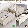 Homhougo Full Size Bed Frame, Upholstered Platform Bed Frame with Storage Drawers, Mattress Foundation with Solid Wooden Slats Support, Beige - 4 of 4