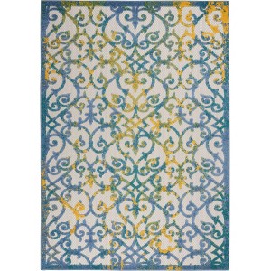 Nourison Aloha Contemporary Scroll Outdoor Rug - 1 of 4