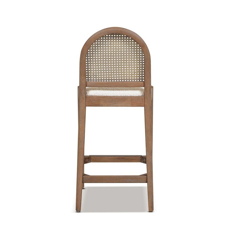 Jennifer Taylor Home Panama 26.5" Curved Back Cane Rattan Counter Stools, Set of 2, 3 of 12