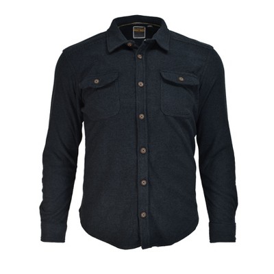 Burnside Men's Button Down Jacquard Fleece Shirt Jacket