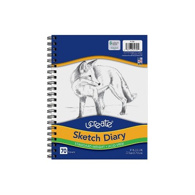 Pacon Art1st Sketch Diary 8.5" x 11" Spiral Bound Sketch Book 70 Sheets/Book (P4794)