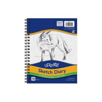 Jack Richeson 100% Sulphite Spiral Binding High Quality Sketch Pad, 60 lb, 9 x 12 in, 100 Sheets, White