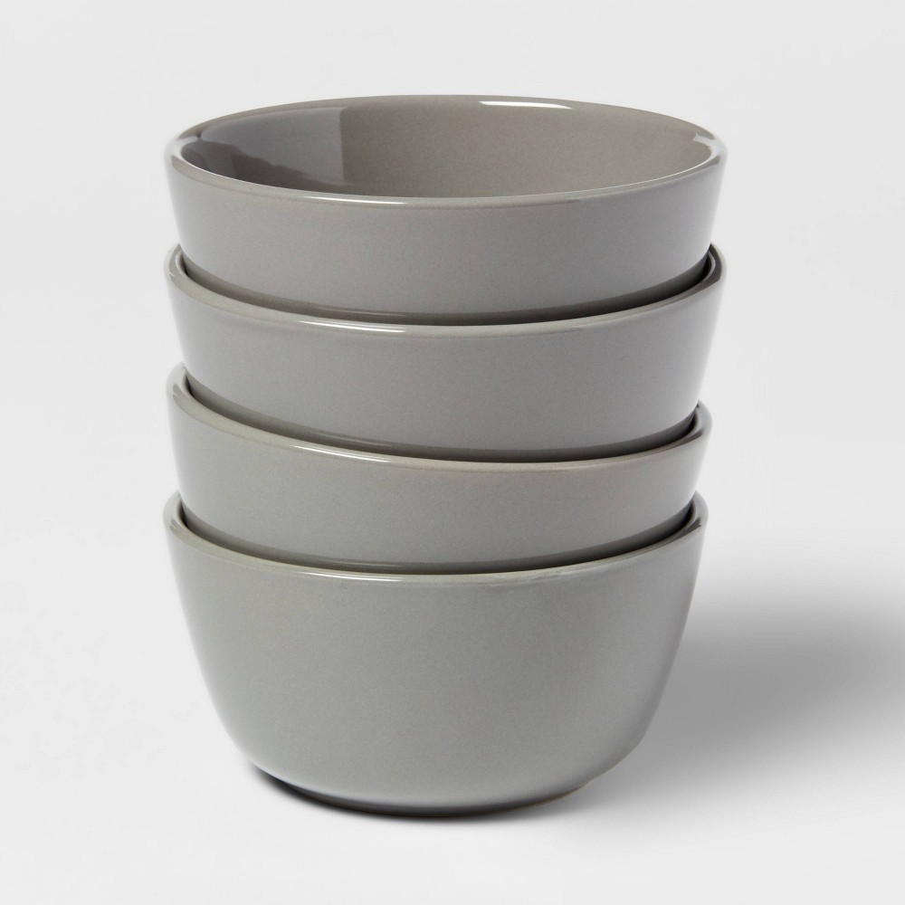 Photos - Other kitchen utensils 8oz 4pk Stoneware Avesta Mini Bowls Gray - Threshold™