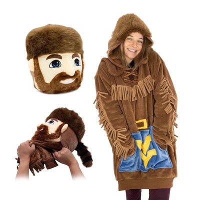 West Virginia University Mountaineer Snugible Blanket Hoodie & Pillow