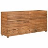 vidaXL Raised Bed Natural Wood Recycled Teak Wood and Steel Medium - 4 of 4