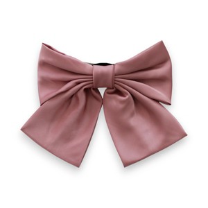 Summer Crystal - Elegant Oversized Satin Bow Barrette Hair Clip for Girls & Women - 1 Pack - 1 of 4
