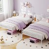 Twin Size Bed Frames with Headboard and Footboard,Twin Metal Bed Frame for Kids,12.2-inch Under Bed Storage,Steel Slats Support,No Box Spring Needed - 3 of 4