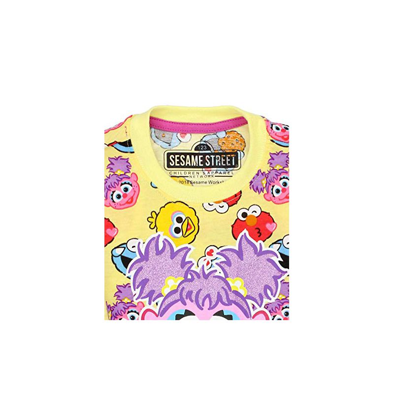 Sesame Street Girl's Abby Cadabby Cap Sleeve Graphic Tee Shirt For Infants, 4 of 8