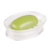 iDesign Soap Dish for Bathroom Sink - Elevated Oval Stand for Countertop - Clear - 3 of 4